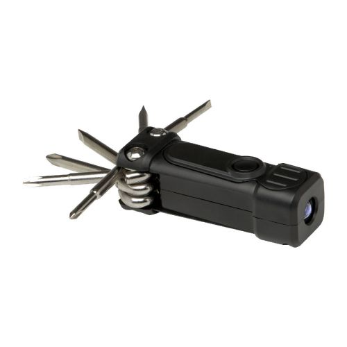 OCTO - Set di cacciaviti 8 in 1 con torcia in plastica riciclata RCS 