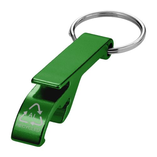 TAO - Portachiavi con apribottiglie e apriscatole in alluminio riciclato RCS 