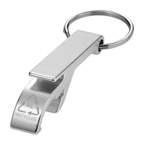 TAO - Portachiavi con apribottiglie e apriscatole in alluminio riciclato RCS 