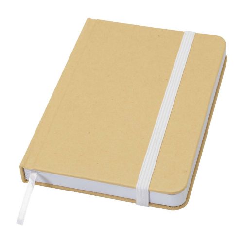 REED - Blocco note formato A6 con copertina rigida in materiale riciclata e pagine bianche 