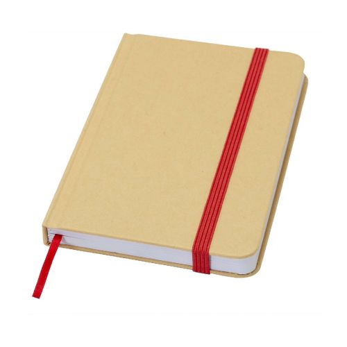 REED - Blocco note formato A6 con copertina rigida in materiale riciclata e pagine bianche 