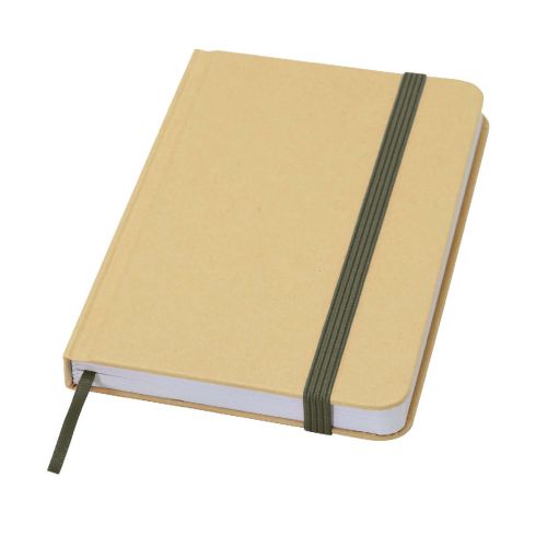 REED - Blocco note formato A6 con copertina rigida in materiale riciclata e pagine bianche 