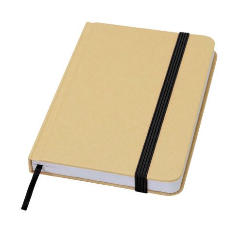 REED - Blocco note formato A6 con copertina rigida in materiale riciclata e pagine bianche 