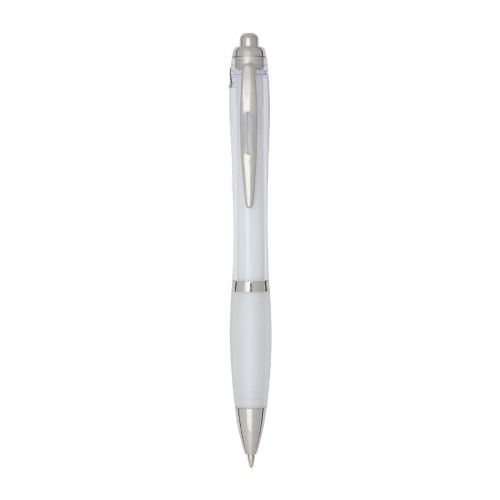NASH - Penna a sfera in plastica riciclata certificata RCS con fusto e impugnatura colorati 