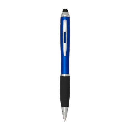 NASH - Penna a sfera con pennino in plastica riciclata RCS con fusto colorato e impugnatura di colore nero 