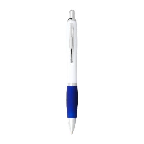 NASH - Penna a sfera con fusto bianco e impugnatura colorata 