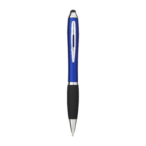 NASH - Penna a sfera colorata con stylus e impugnatura nera 