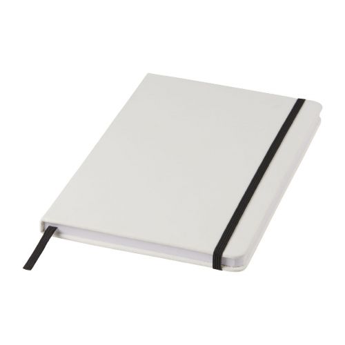 SPECTRUM - Blocco note bianco formato A5 con elastico colorato 