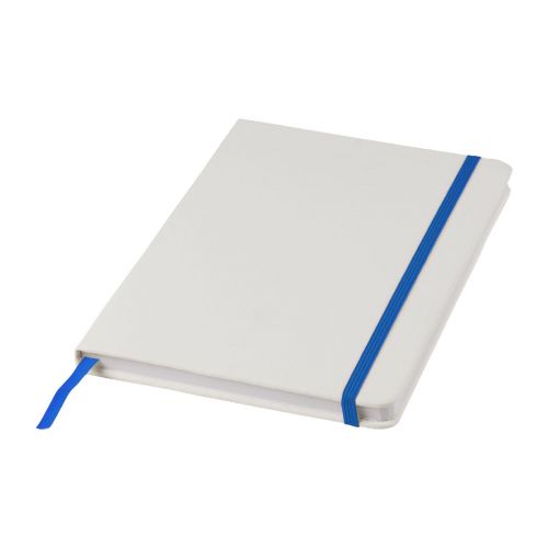 SPECTRUM - Blocco note bianco formato A5 con elastico colorato 