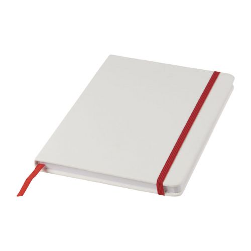 SPECTRUM - Blocco note bianco formato A5 con elastico colorato 