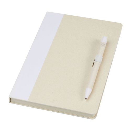 DAIRY DREAM REALIZZATI - Set blocco note formato A5 e penna a sfera Dairy Dream realizzati con cartoni del latte riciclati