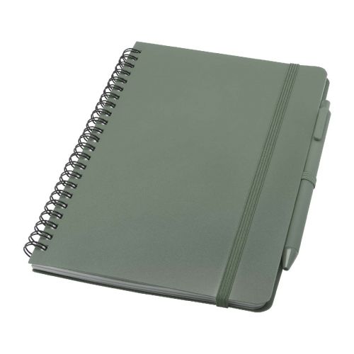 THALAASA INCHI - Blocco note formato A5 con copertina rigida in plastica recuperata in prossimità degli oceani e penna a sfera Thalaasa (inchi