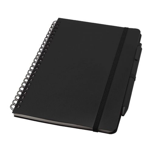 THALAASA INCHI - Blocco note formato A5 con copertina rigida in plastica recuperata in prossimità degli oceani e penna a sfera Thalaasa (inchi