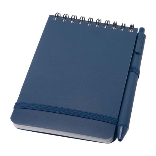 THALAASA INCHI - Blocco note formato A6 con copertina rigida in plastica recuperata in prossimità degli oceani e penna a sfera Thalaasa (inchi