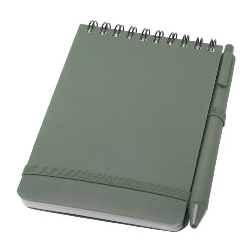 THALAASA INCHI - Blocco note formato A6 con copertina rigida in plastica recuperata in prossimità degli oceani e penna a sfera Thalaasa (inchi