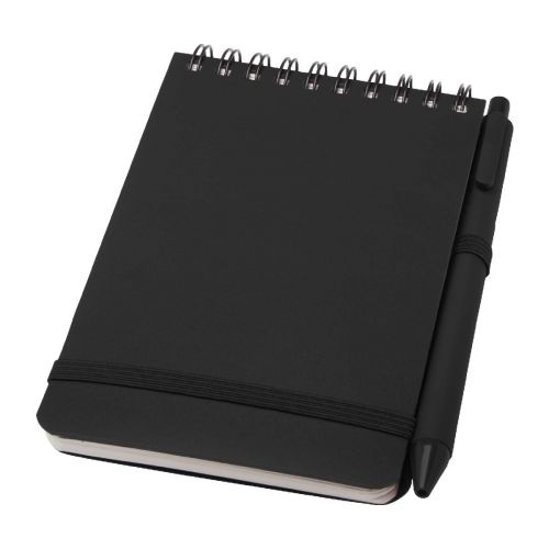 THALAASA INCHI - Blocco note formato A6 con copertina rigida in plastica recuperata in prossimità degli oceani e penna a sfera Thalaasa (inchi