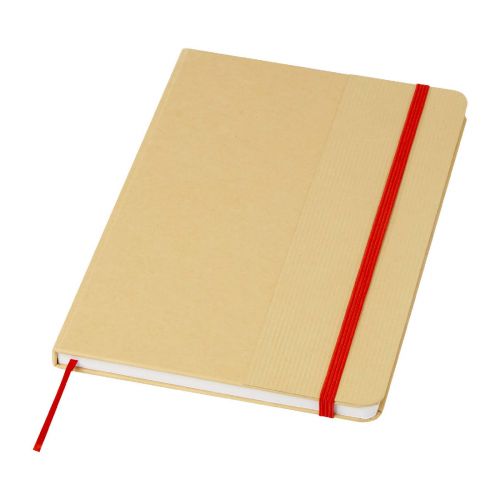 NELIDA - Blocco note formato A5 con copertina rigida di cartone riciclato 