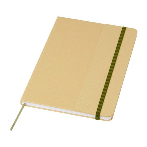 NELIDA - Blocco note formato A5 con copertina rigida di cartone riciclato 