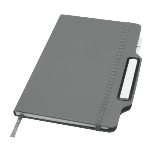 NEXUS - Blocco note formato A5 con copertina rigida e combinazione di penna e matita 