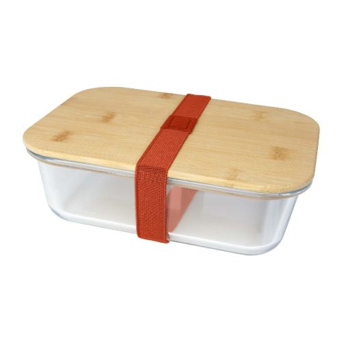 ROBY - Contenitore per pranzo di vetro con coperchio in bambù da 1000 ml