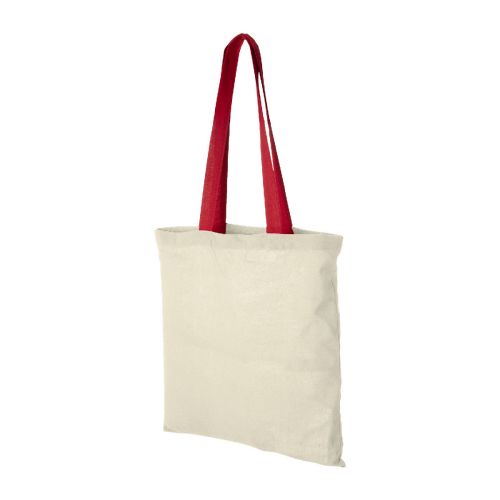 NEVADA - Shopper in cotone 100 g/m² con manici colorati - 7L