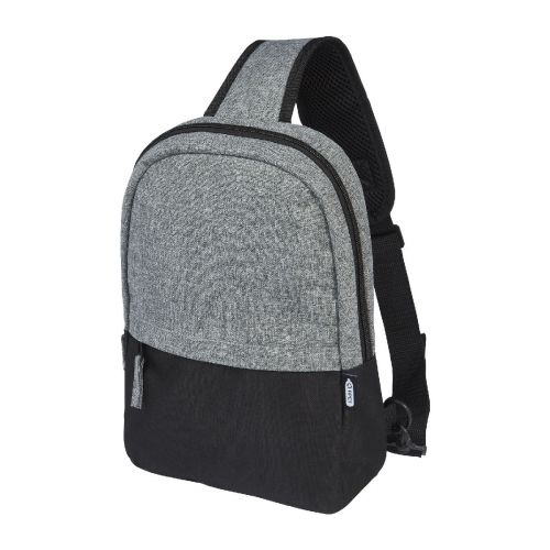 RECLAIM - Zaino monospalla bicolore in materiale riciclato certificato GRS 3.5L