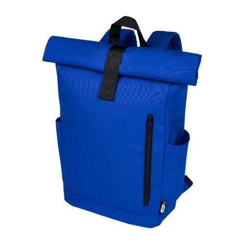 BYRON - Zaino con chiusura arrotolabile per portatile da 15,6" in PET riciclato certificato GRS 18L
