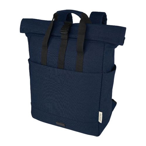 JOEY - Zaino rolltop per portatile da 15" in canvas riciclato certificato GRS - 15L
