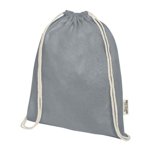 OREGON - Borsa con cordoncino in cotone riciclato certificato GRS da 140 g/m² 