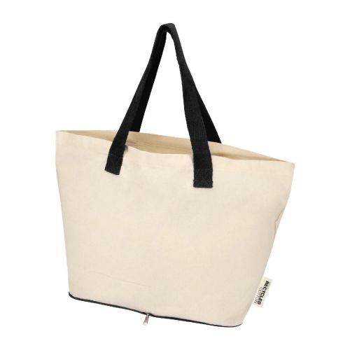 SIERRA - Tote bag pieghevole in cotone riciclato certificato GRS da 140 g/m² - 12L