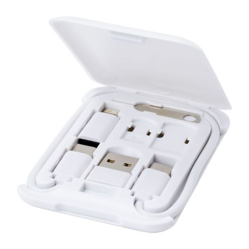 SAVVY - Cavo di ricarica modulare in plastica riciclata con supporto per telefono 