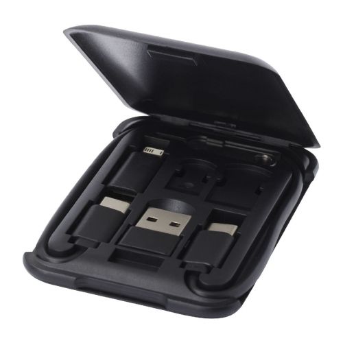 SAVVY - Cavo di ricarica modulare in plastica riciclata con supporto per telefono 