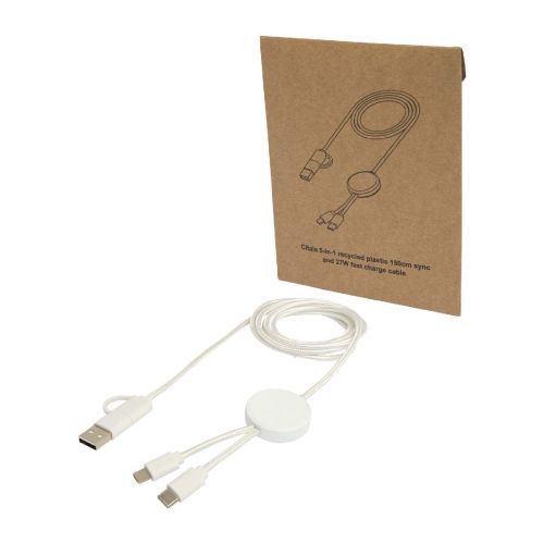 W CITALA - Cavo 5-in-1 in plastica riciclata da 150 cm per la sincronizzazione dei dati e la ricarica rapida da 27 
