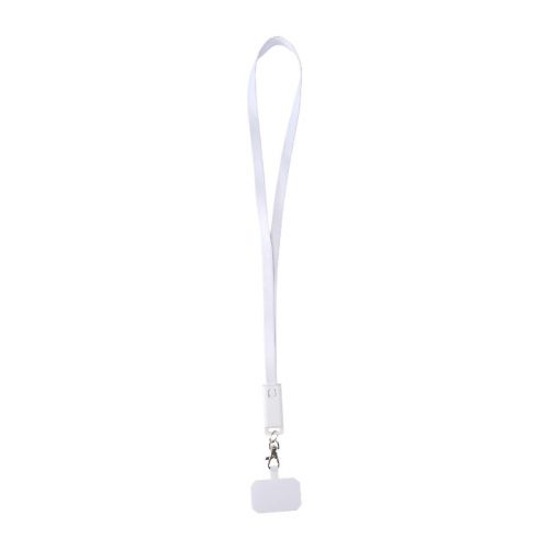 SMARTLANYARD SYNC - Lanyard per smartphone in plastica riciclata con cavo integrato per la sincronizzazione dati e la ricarica rapida 5 in 1 da 6