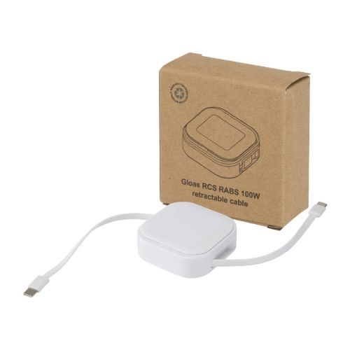 RESYNC CABLE 5IN1 - Cavo retrattile 5 in 1 in materiale riciclato con cavo retrattile per la sincronizzazione dei dati e la ricarica rapida da 10