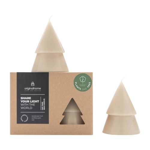 NATALE - Set di due Candele a forma di albero di - formato medio Originalhome