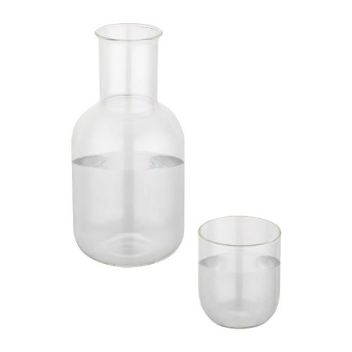 AMELIE - Set di caraffa e bicchieri in vetro con finitura opaca 