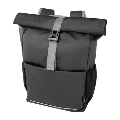 AQUA - Borsa roll-top per bicicletta impermeabile in materiale riciclato certificato GRS per portatile da 15" 
