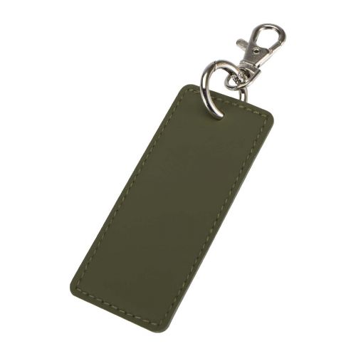 RESI PLUS - Portachiavi con charm a forma rettangolare in materiale riciclato certificato GRS 