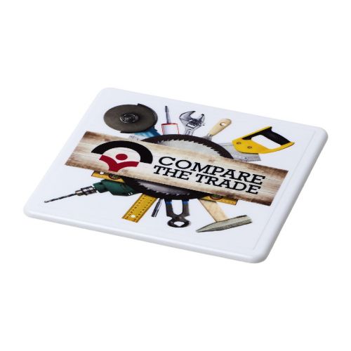 RENZO - Sottobicchiere in plastica di forma quadrata