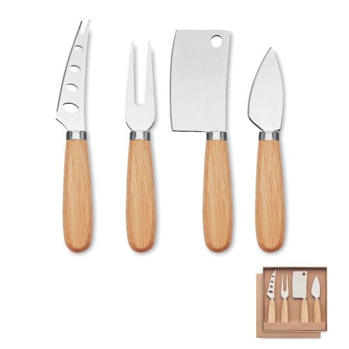 CAMEMBERT - Set di 4 coltelli da formaggio