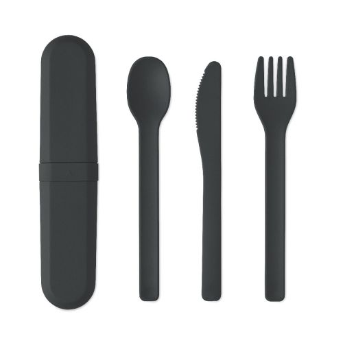BITEFUL - Set di posate e astuccio in pla