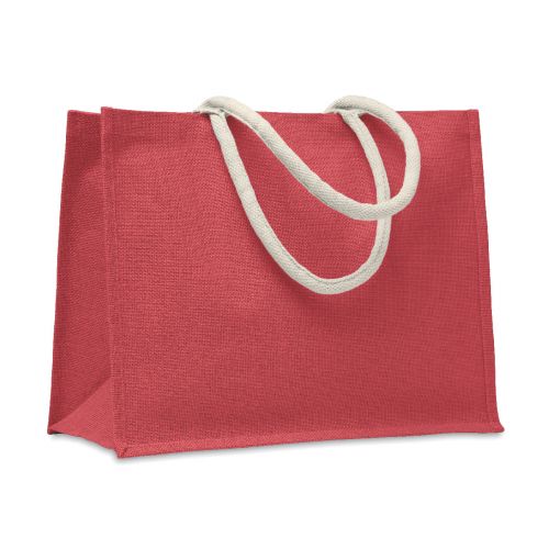 AURA - Borsa in iuta. manici in cotone