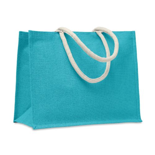 AURA - Borsa in iuta. manici in cotone