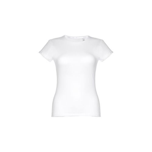 THC SOFIA WH - T-shirt sfiancata da donna in cotone. colore bianco