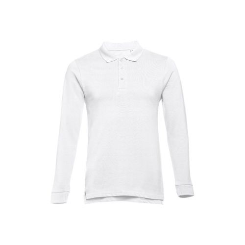 THC BERN WH - Polo da uomo in cotone a maniche lunghe
