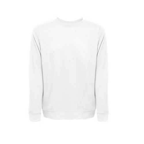 THC COLOMBO WH - Felpa (unisex) in spugna italiana non garzata. colore bianco