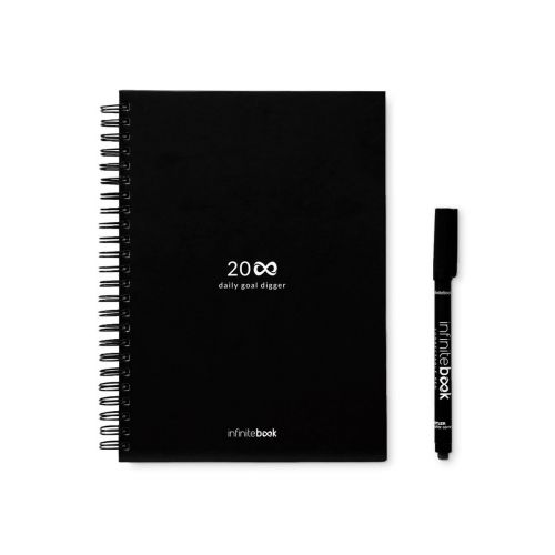 STARTER KIT INFINITE PLANNER A5 - Il set include un Infinity Diary, un kit di pulizia, un pennarello e un porta pennarello