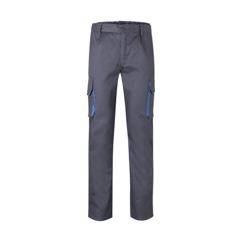 VL HYPNOS - Pantaloni in twill bicolore con diverse tasche (200g/m²), in cotone (35%) e poliestere (65%)