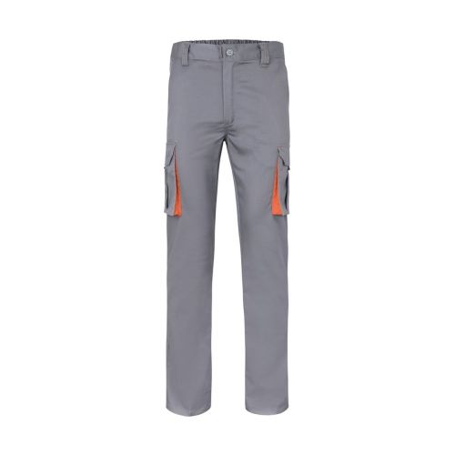 VL FIDES - Pantaloni elasticizzati bicolore con diverse tasche (240g/m²), in cotone (46%), EME (38%) e poliestere (16%)